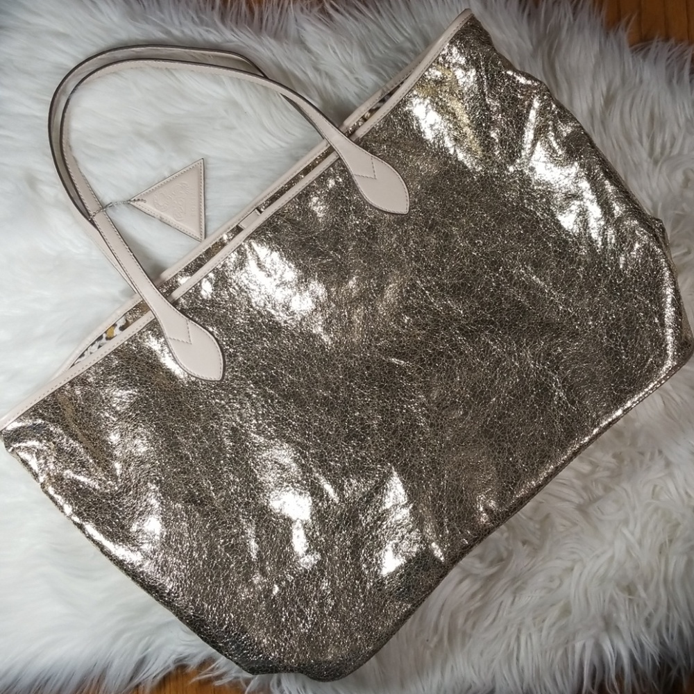 Sorial Metallic Gold Tote Bag